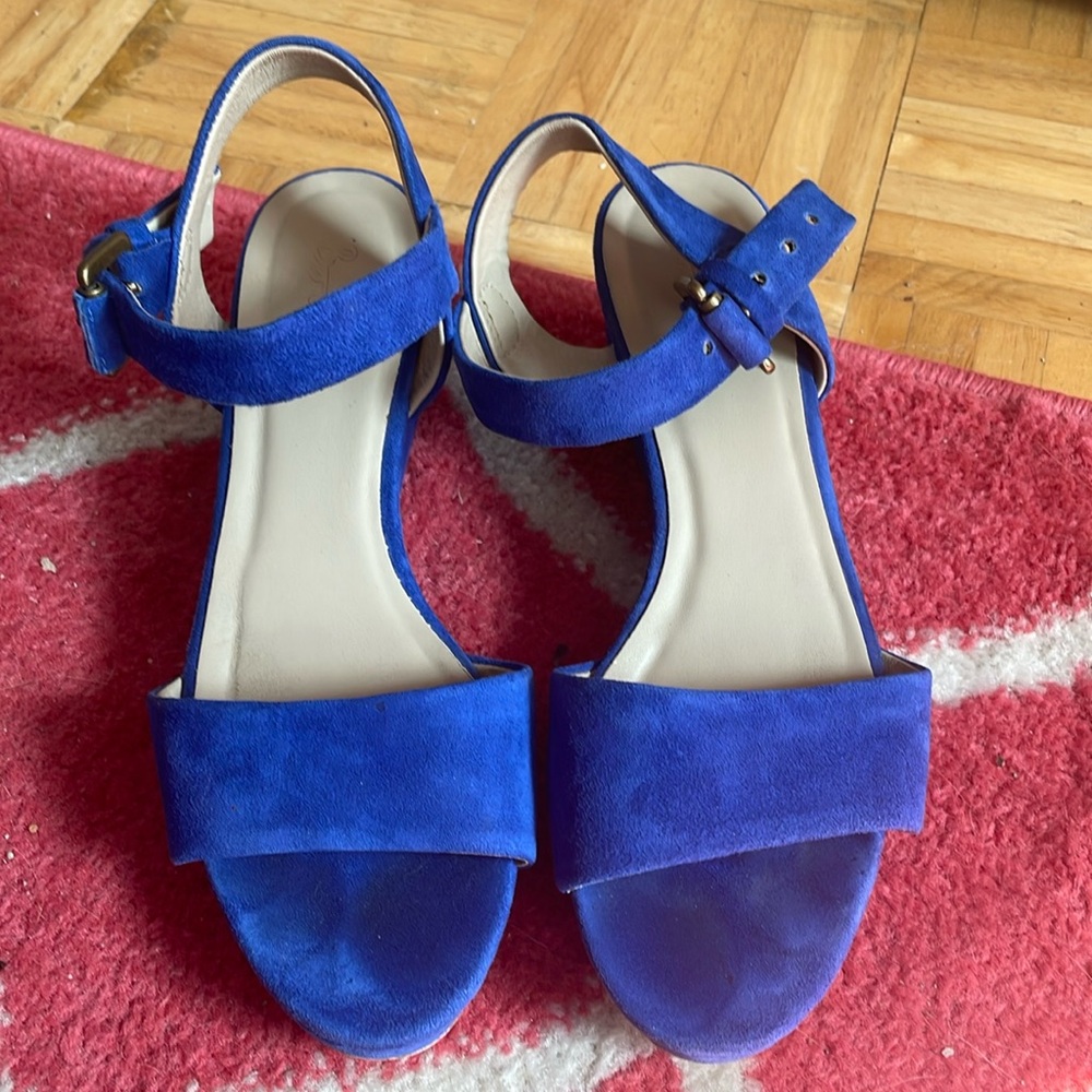 Blue Suede Boden Sandals